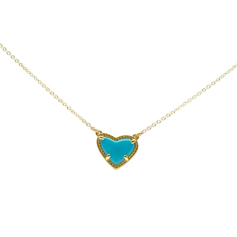 Kendra Scott Turquoise Ari Heart Necklace